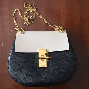 🚫SOLD🚫 Chloe Small drew Cream and Black